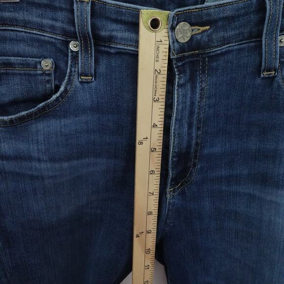 AG‎ Adriano Goldschmied Jeans 30R Blue High Rise Farrah Skinny Ankle Raw Hem - Picture 6 of 14